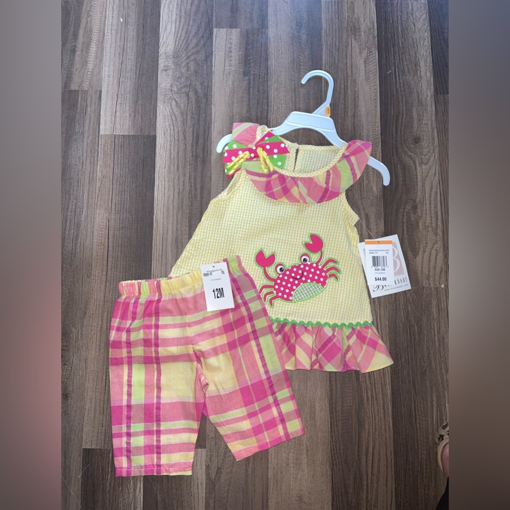 Bonnie Baby 12 months Crab Outfit
